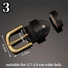 Men PU Leather Alloy Belt Buckle Head Pin Buckle Replacement for 37-39mm Wide