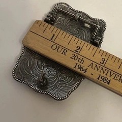 Crumrine Western Mens Silver Tone Belt Buckle Rectangle Buck Hunting Cowboy