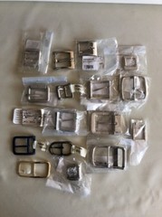 Lot of Belt Buckles Assorted Sizes All Metal Different Finishes (17 total) Craft
