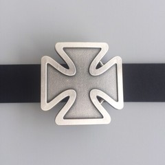 Vintage Silver Cross Belt Buckle Gurtelschnalle Boucle de ceinture