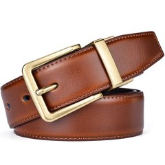 Beltox Men’s Belts 34-36, Antique Gold Buckle With Black/Lt Brown Belt
