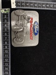 Rare Vintage Y2K Siskiyou Ford Racing Hot Rod Belt Buckle Made in China
