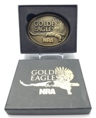 NRA 2013 Golden Eagles Limited Edition Belt Buckle With Box NEW No papers