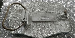 BUDWEISER BEER DRAFT HORSES SLEIGH COLORED PICTURE LICENSED BELT BUCKLE 2006