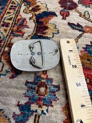 Vintage Western Belt Buckle Cowboy Horse Silver Gold Tone Rodeo