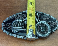 Motorcycle Belt Buckle Western Cowboy Motorcyclist Stunning