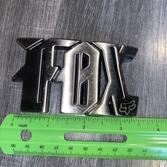 Fox Racing Belt Buckle Metal Silver Logo Motocross BMX MTB Skate Y2K Style