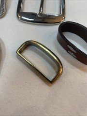 VNTG 5 pc LOT western BELT BUCKLES leather COWBOY rodeo BRASS Loop USA BB336 2
