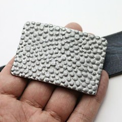 Studded belt buckle grey for 4 cm removable belt gift idea unisex gs72vg