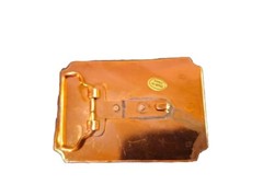 Tall in the Saddle Copper Tone Belt Buckle Western Cowboy Covered Wagon