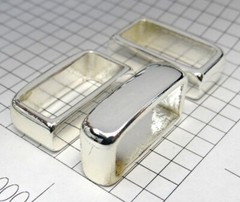 Solid Brass Belt Buckle Loop – Silver Colored Finish – New – Fits 1.1875&Prime;w Belt