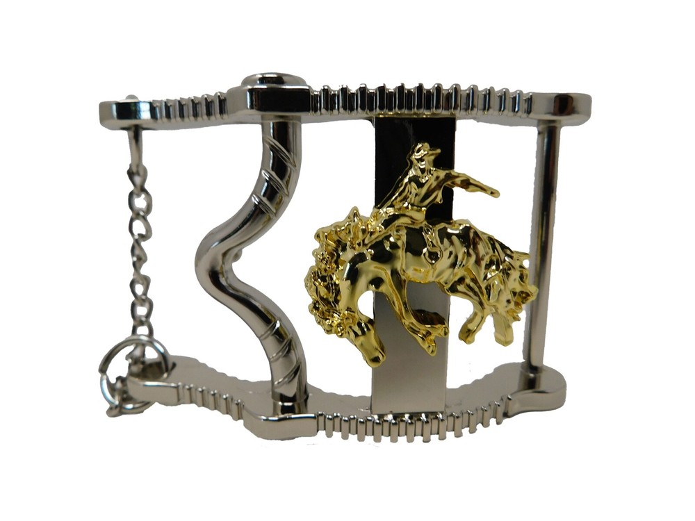 Belt Buckle golden horse Cowboy Sliver,Gold,,Metal