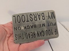 If You Can Read This Put Me Back On My Barstool Belt Buckle Mobtown 2005 4×2.75&Prime;