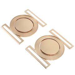 2 Pcs Metal Decorative Buttons Waist Buckle Belt Accessory Women&rsquo;s Boy Buckles