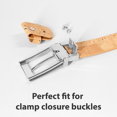 Corkor Belt No Buckle Men Women One Piece Width – 1 1/2&Prime; – (38mm), Beige