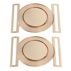 2 Pcs Metal Decorative Buttons Waist Buckle Belt Accessory Women&rsquo;s Boy Buckles