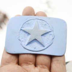 Belt buckle star belt fasteners removable buckle for leather belt 4 cm gs19