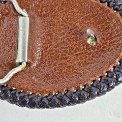RING LIZARD SKIN Belt Buckle LARGE NEW Authentic Handmade Western Cowboy