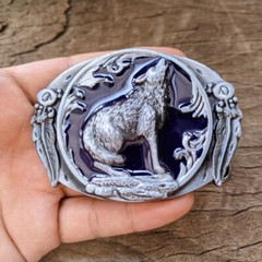 Howling Wolf Buckle – Western Cowboys Belt Buckle – Mens Womens Belt Buckle