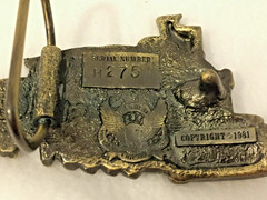 Train Belt Buckle The Great American Buckle Company Locomotive 1981 Vintage