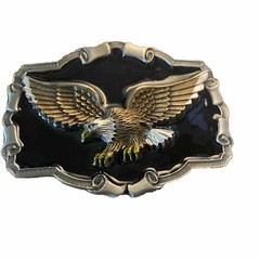 Great American Product Gap 1997 Pure Pewter Bald Eagle Belt Buckle Vintage