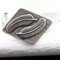 Springs belt buckle, belt buckle-interchangeable buckle old silver