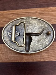 Texus longhorn belt buckle vintage Western Cowboy Retro Cool Oval Large Bull