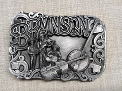 vintage USA made BRANSON belt buckle COUNTRY MUSIC folk WESTERN missouri