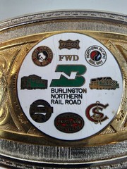 Burlington Northern Spokane Portland Seattle Chicago Burlington Belt Buckle