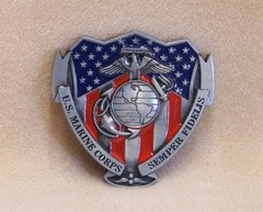 United States Marine Corps Belt Buckle Eagle, Globe and Anchor, Semper Fidelis