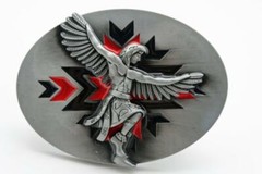 Men Buckle Silver Metal Native Warrior Dance Indian Casual Day Western Fashion