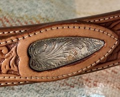 Justin Men’s Belt Crumrine Buckle Size 36 114 TN. Brown Top Grain Cowhide USA
