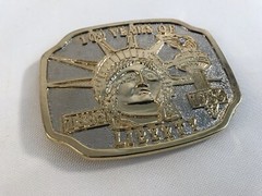 Patriotic Statue of Liberty 100 Years 1886-1986 Metal Belt Buckle 2.5&Prime; X 3.5&Prime;