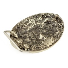 Capricorn german silver belt buckle, Sea Goat Horoscope Astrological Zodiac Sign