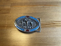 Two Horses Belt Buckle
