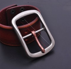 38mm Western Retro Solid Stainless Steel Leathercraft Heel Bar Jeans Belt Buckle