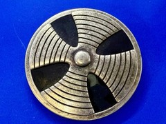 Round Hippy Punk Vibe Silver & Black Color Reel Of Tape Belt Buckle