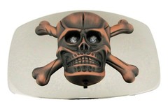 Large Men Skull Skeleton Belt Buckle Tattoo Goth Women Tribal Halloween Costume