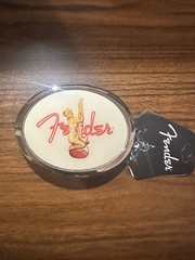 Rare Vintage Fender pinup girl belt buckle. Please read description.