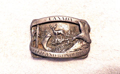 VINTAGE BELT BUCKLE CANADA NORTH AMERICAN COUNTRY WILD & WONDERFUL SISKIYOU BB10