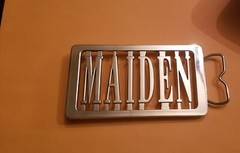 BUCKLE /BELT – MAIDEN – HEAVY METAL BAND – 5&Prime; X 2 3/4&Prime; – STEEL – NEW