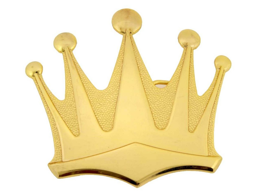 Crown Belt Buckle Western Rodeo Cowboy Gold Metal King Royal Men Women Big NEW