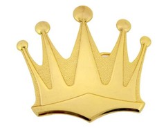 Crown Belt Buckle Western Rodeo Cowboy Gold Shiny Metal King Royal Men Women Big