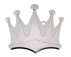 Crown Belt Buckle Mens Womens Wedding Royal Costume Silver Metal Fashion Western