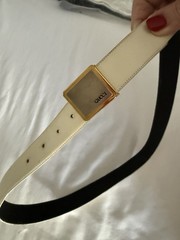 Gucci Black & beige Belt Vintage