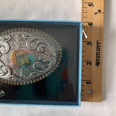 Nocona Belt Company Western Belt Buckles Mens Silver 2 Buckles G Initial