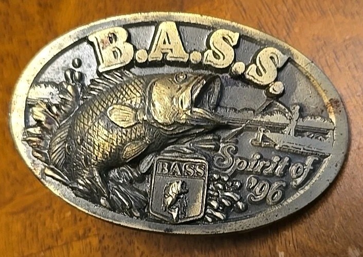 B.A.S.S. Spirit of 96, Bass Anglers Sportmans Society Fishing Club Belt Buckle