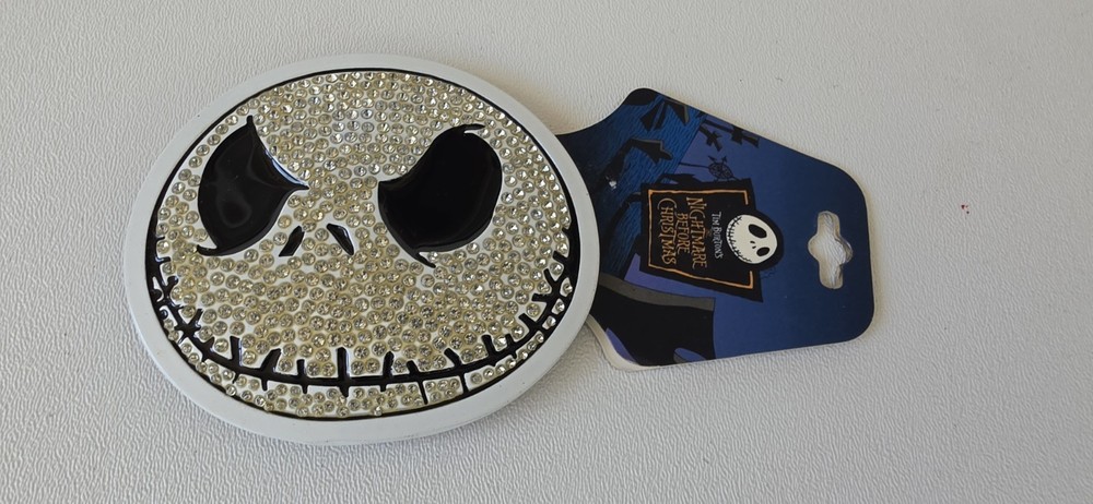 Disney The Night Before Christmas Studded Belt Buckle Jack Skellington NWT