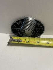 – Belt Buckle Microphone Music Band Inspired