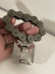 West Coast Choppers chain link Belt Buckle and Bottle opener preowned